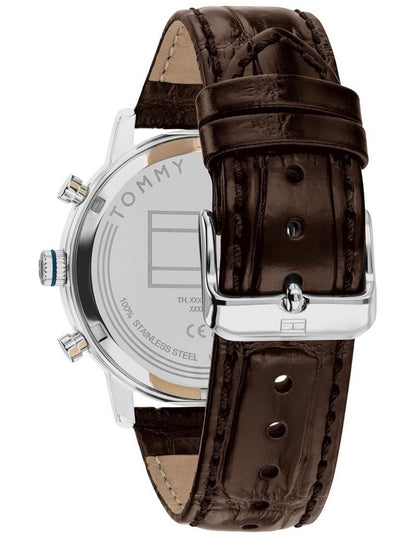 Kane Dark Brown Leather Blue Dial Men's Watch