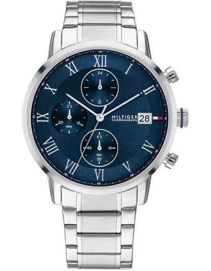 Kane Stainless Steel Navy Dial Men's Watch
