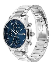 Kane Stainless Steel Navy Dial Men's Watch