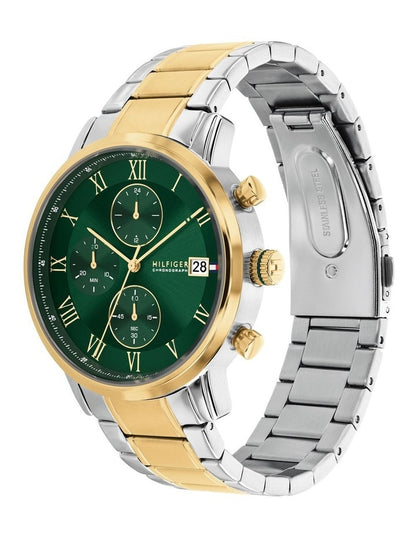 Kane SS & IP Thin Gold Steel Green Dial Men's Watch