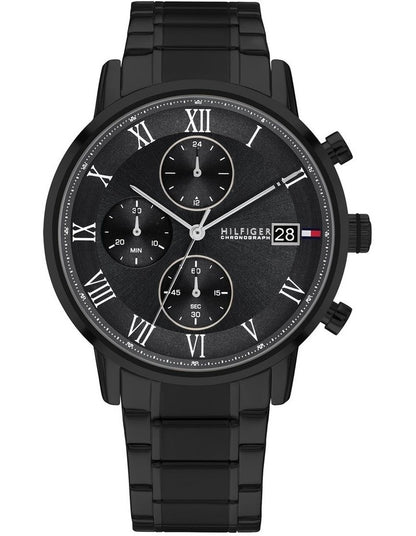 Kane IP Black Steel Black Dial Men's Watch