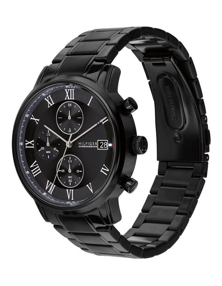 Kane IP Black Steel Black Dial Men's Watch