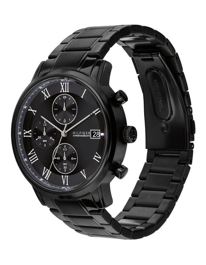 Kane IP Black Steel Black Dial Men's Watch