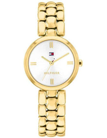 Annie IP Thin Gold Steel White Dial Women's Watch