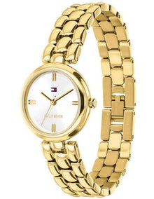 Annie IP Thin Gold Steel White Dial Women's Watch