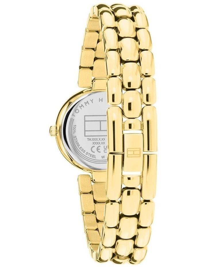 Annie IP Thin Gold Steel White Dial Women's Watch