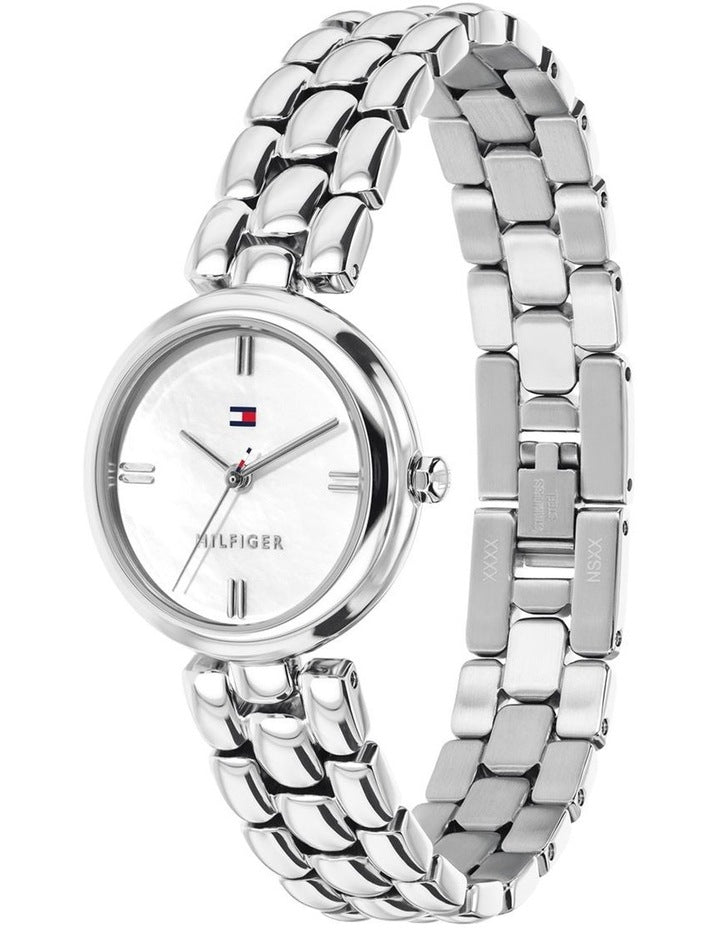 Annie Stainless Steel White Mother Of Pearl Dial Women's Watch