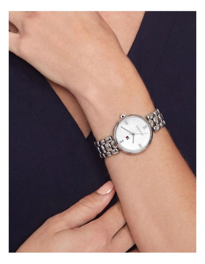 Annie Stainless Steel White Mother Of Pearl Dial Women's Watch