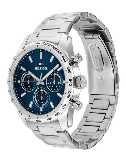 Hampton Stainless Steel Navy Dial Men's Watch