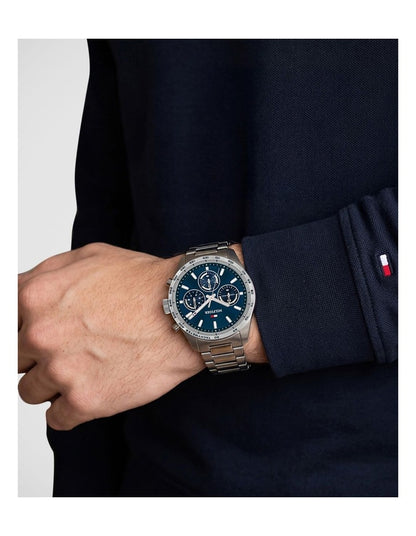 Hampton Stainless Steel Navy Dial Men's Watch
