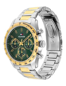 Hampton Stainless Steel & IP Thin Gold Steel Green Dial Men's Watch