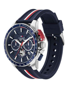 Bank Navy Silicone Navy Dial Men's Watch