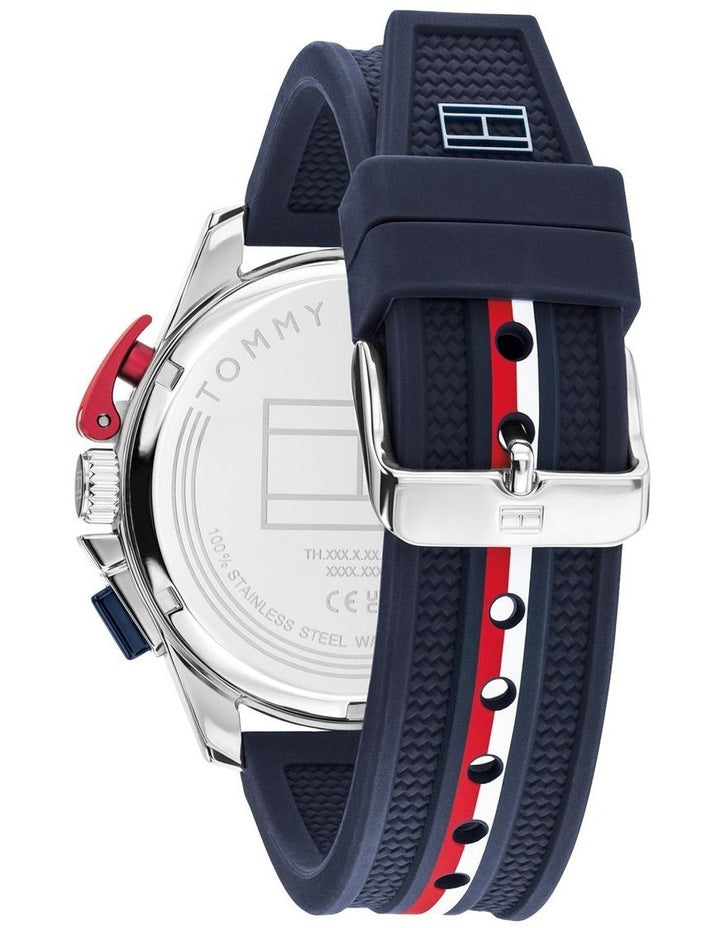 Bank Navy Silicone Navy Dial Men's Watch