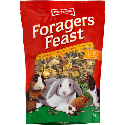 Peters Rabbit & Guinea Pig Foragers Feast 1kg