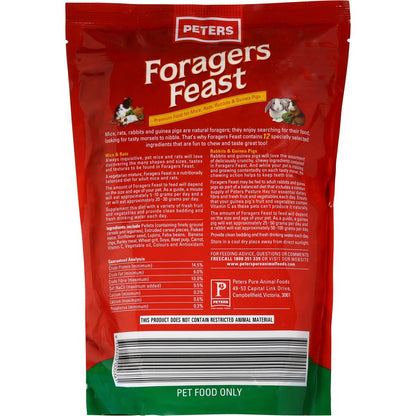 Peters Rabbit & Guinea Pig Foragers Feast 1kg