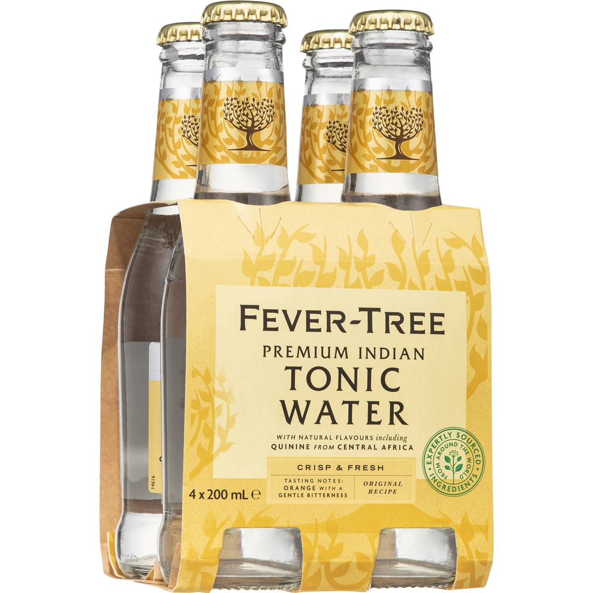 Fever-Tree Premium Indian Tonic Water Bottles 200ml x 4 Pack