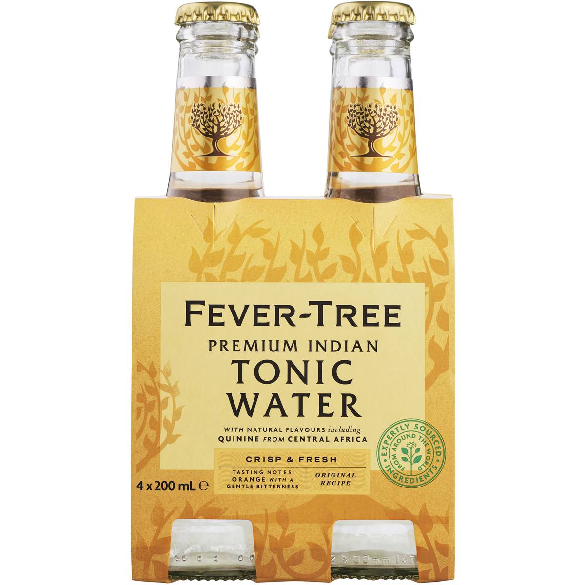 Fever-Tree Premium Indian Tonic Water Bottles 200ml x 4 Pack