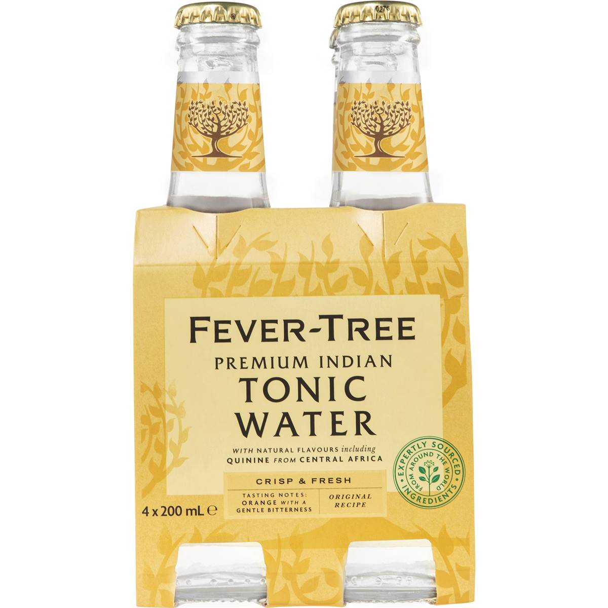 Fever-Tree Premium Indian Tonic Water Bottles 200ml x 4 Pack