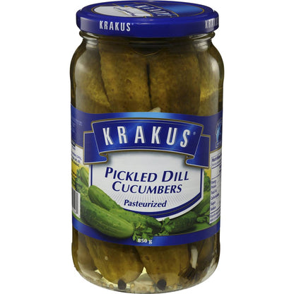 Krakus European Foods Pickled Dill Cucumbers 850g