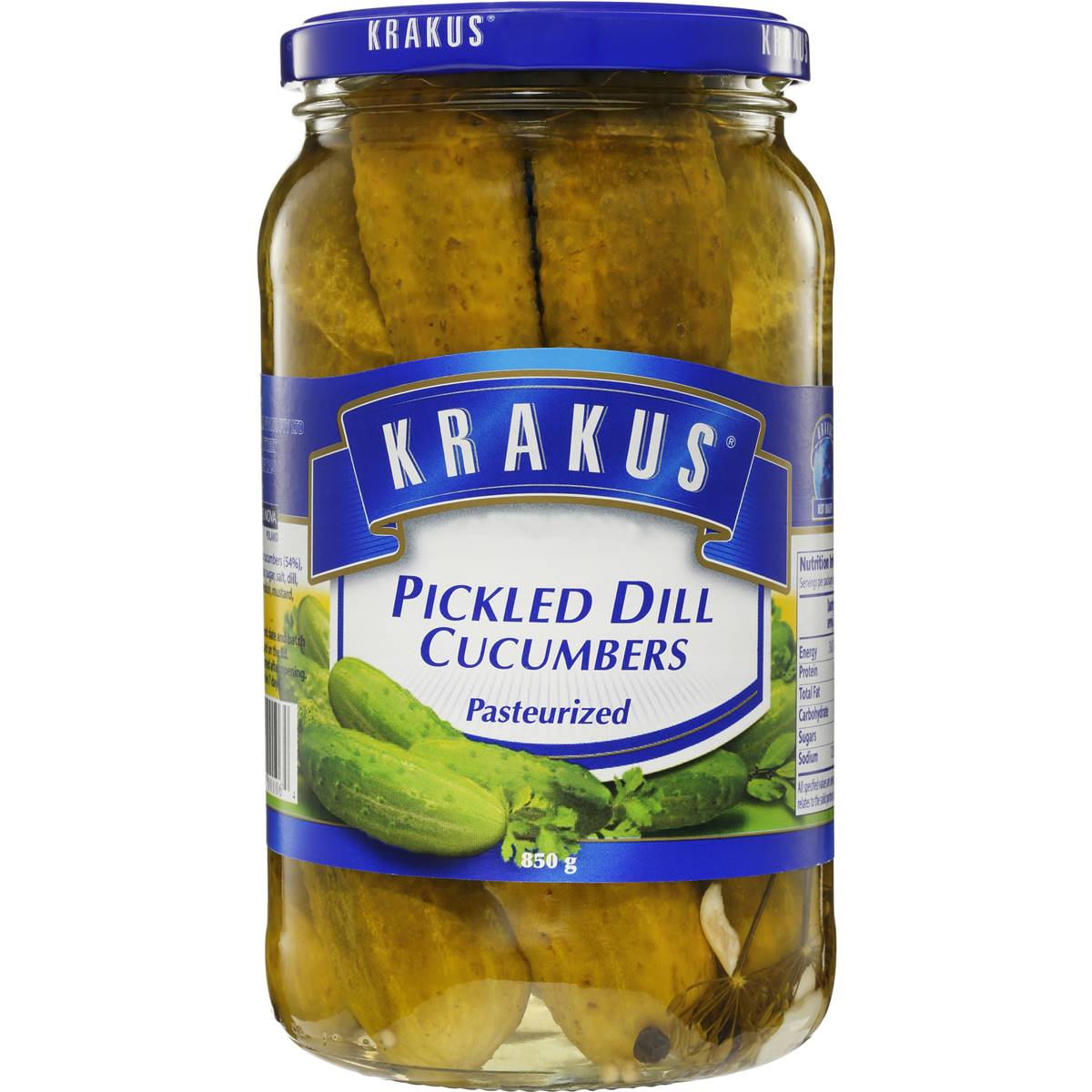 Krakus European Foods Pickled Dill Cucumbers 850g