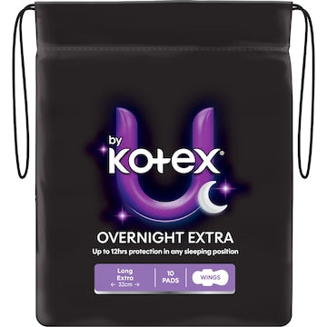 U by Kotex Overnight Pads Long 10 pack