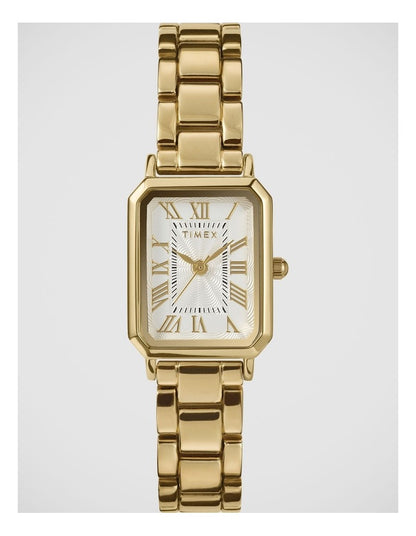Timex Women's Rect Gold Watch TW2Y01200