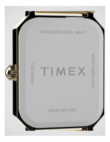 Timex Women's Rect Gold Watch TW2Y01200