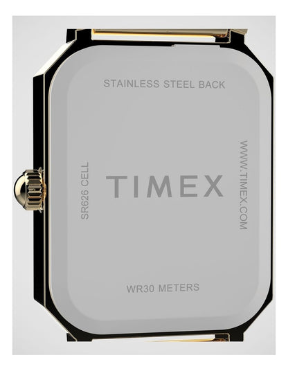 Timex Women's Rect Gold Watch TW2Y01200