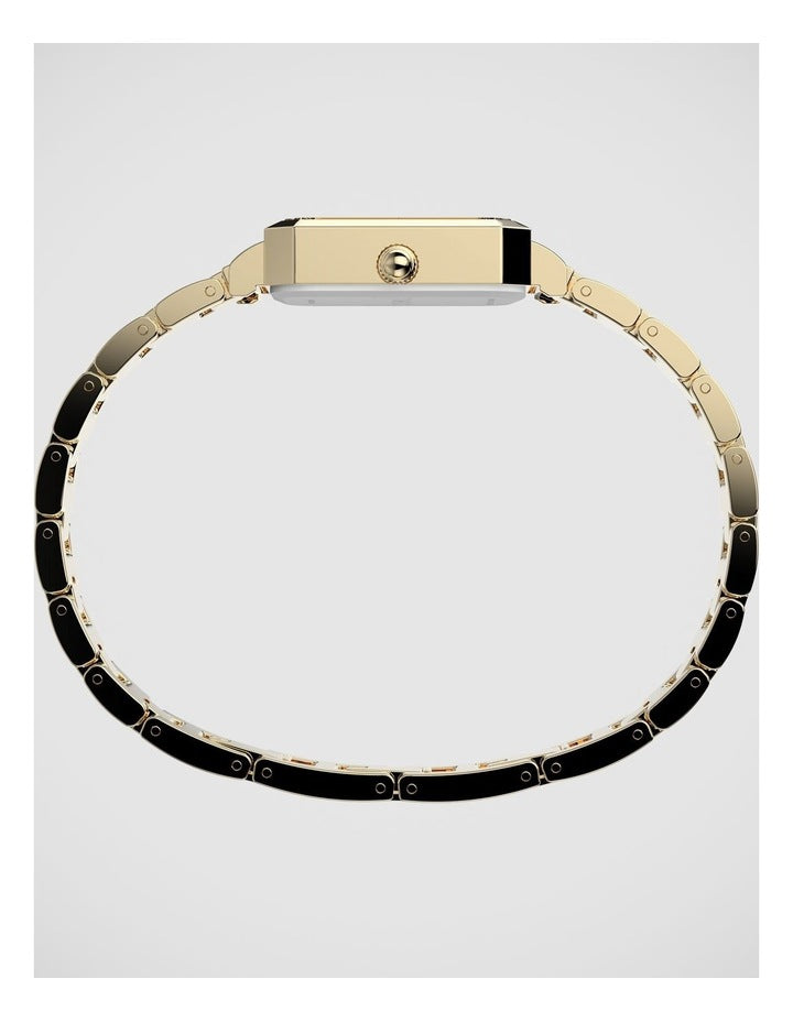 Timex Women's Rect Gold Watch TW2Y01200