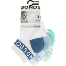 Bonds Baby Socks Sport Active Size 6-12M & 1-2Y Assorted 3 Pack