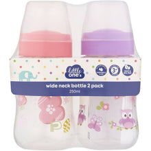 Little One's Wide Neck Bpa Free Bottle Assorted 2 Pack