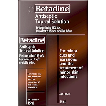 Betadine Antiseptic Topical Solution Liquid 15mL