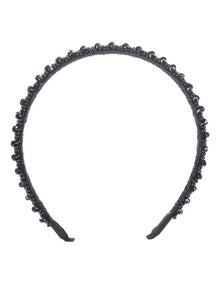 GREGORY LADNER GHAF030M Beaded Headband in Black