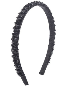 GREGORY LADNER GHAF030M Beaded Headband in Black