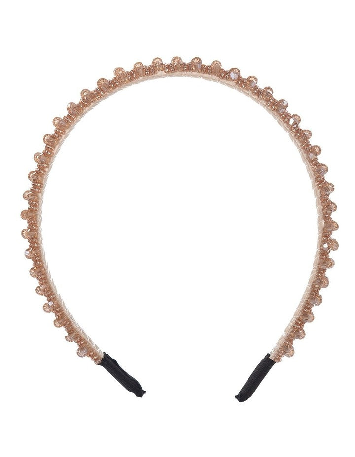 Beaded Headband in Blush