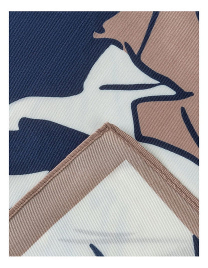 Large Square Neckerchief in Navy Scarf
