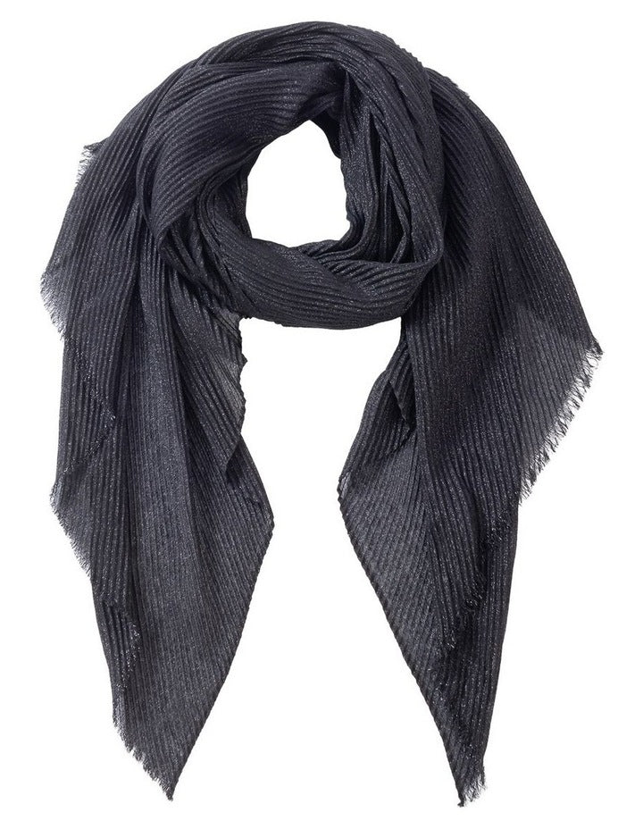Gregory Ladner Large Square Neckerchief in Black Scarf