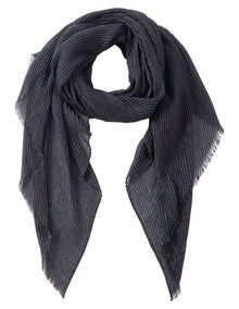 Gregory Ladner Large Square Neckerchief in Black Scarf
