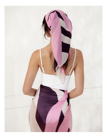 Morgan & Taylor Fern Large Scarf in Purple & Pink