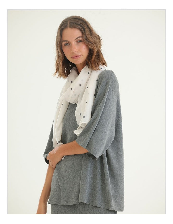 Morgan & Taylor June Light-Weight Scarf in Cream