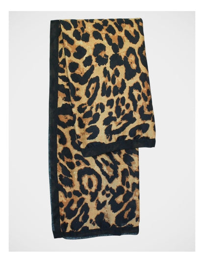 Morgan & Taylor Kylie Light-Weight Scarf in Brown Leopard Print