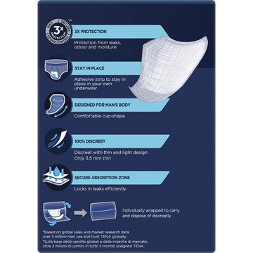 TENA Men Active Fit Absorbent Protector Level 1 Light 12 pack