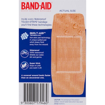 Band-Aid Waterproof Tough Strips Extra Large 10 pack