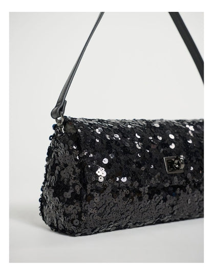 Maura Sequin Clutch in Bronze