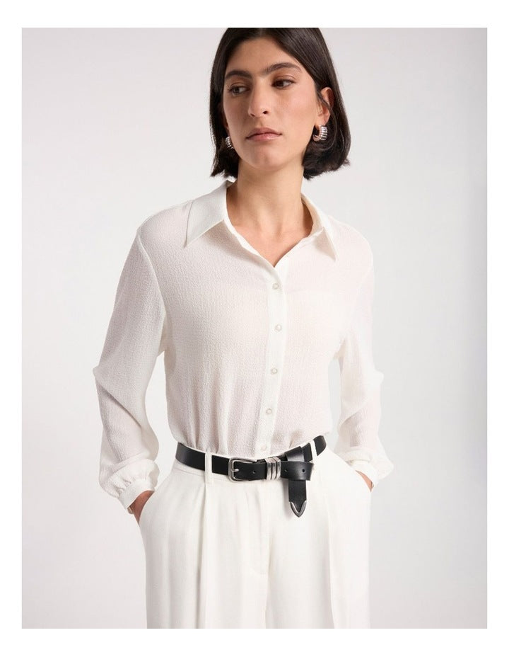 Essie Leather Belt in Black/Silver
