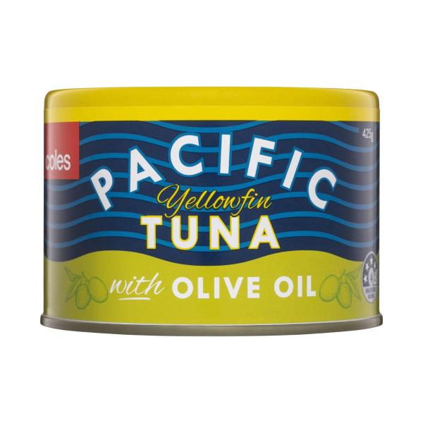 COLES YELLOWFIN TUNA CHUNKS IN OIL 425G