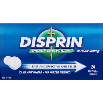 Disprin Direct Chewable Aspirin 24 pack
