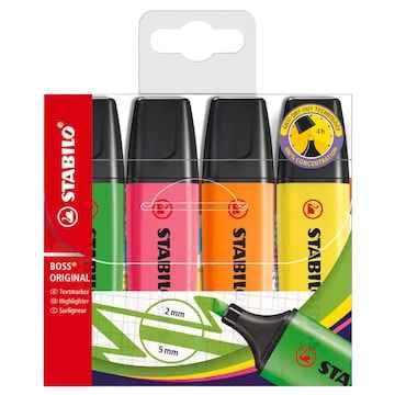Stabilo Boss Highlighters 4 pack