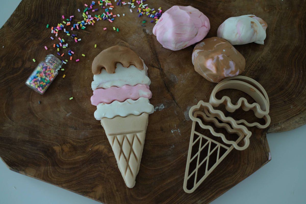 Kinfolk Pantry Ice Cream Eco Cutter Set Playdough Sand Toys Art and craft for kids 3yrs+