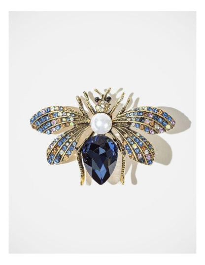 Barcs Hues Insect Brooch in Blue